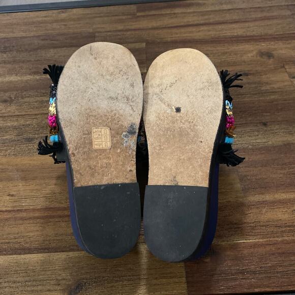 TORY BURCH Isle Slide Embellished Slip-On Sandals Size 8 - Picture 9 of 11